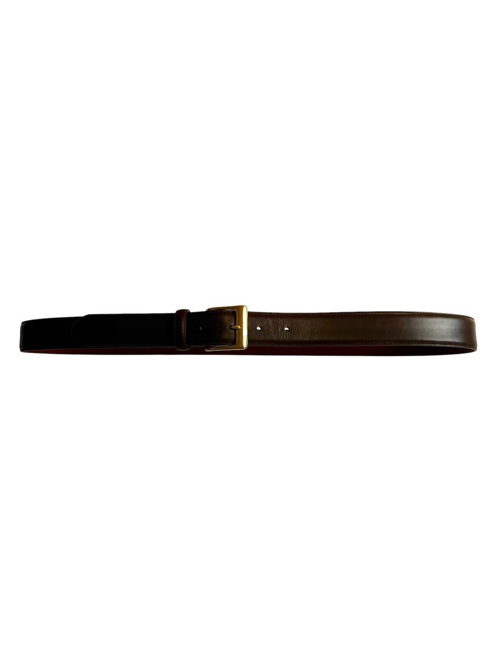 COACH Men’s Espresso Brown 1 1/8” Genuine Leather Brass Buckle Belt- Size 38